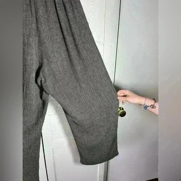Eileen Fisher Linen Blend Wide Leg Trouser Zip fly Partial Elastic waist Sz S - Picture 3 of 15